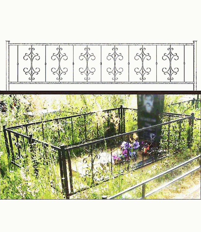 Металлические ограды для могил, производство оград под заказ в Жодино .