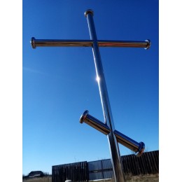 Крест нержавейка 4-х конечный (католический).